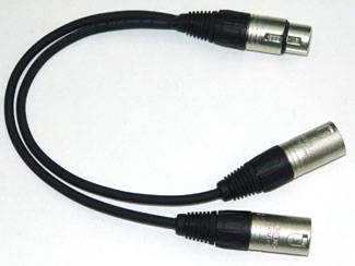 Standard Series XLR-F to 2x XLR-M Y-Cable
